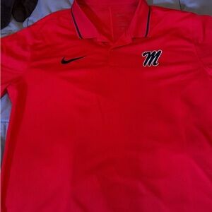 OLE MISS REBELS Nike Men's Bright Red Polo Shirt